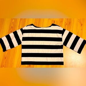 On 34th striped 3/4 sleeve blouse size small